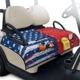 thumbnail image 1 of Whosucclay Travel Ready Design Golf Cart Sea for Yamaha 2-Person Golf Cart Club Cars, 4 Pockets Protection Club Car Seat Covers Golf Cart Seat Cover, American Flag, 1 of 9
