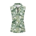 thumbnail image 1 of Whosucclay Tropical Leaf Golf Golf Top for Women, Sleeveless Elastic Casual Athletic Tank Tops Shirts for Tennis Running Sports Outdoor, 1 of 7