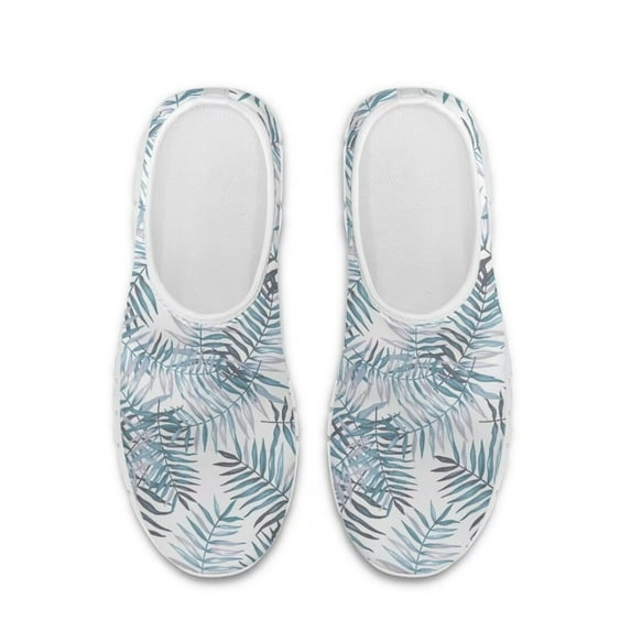 Whosucclay Tropical plants Women's Slip-on Sneakers,Running and Fitness Shoes,Breathable Mesh Sneakers Footwear Easy to Clean Non-Slip EVA Soft Travel Shoes