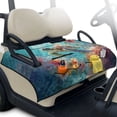thumbnail image 1 of Whosucclay Turtle Floral Design Golf Cart Blanket, 51.18 x 30.3 inches 4 Pockets Heavy Duty Golf Cart Seat Cushion Cover with All-Weather Protection, 1 of 9