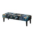 thumbnail image 1 of Whosucclay Turtle Plumeria Butterfly Paint Splatter Print Rectangle Bench Covers, Stain Resistant Bench Chair Slipcovers for Living Room, Bedroom, Kitchen Machine Washable Bench Seat Protector Cover, 1 of 7