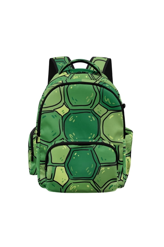 Turtle Shell Pattern School Backpack Bookbag Lightweight Large Capacity Travel Bags with Adjustable Straps, High School Satchel for Boys Girls