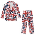 thumbnail image 1 of Whosucclay Union Jack Pattern Anti Shrink Boys Suit, Two Piece Formal Wear Outfit Elastic Waist Polyester Boys Suit Set for Graduation Party, 1 of 10