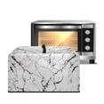 thumbnail image 1 of Whosucclay White Marble Print Microwave Oven Cover Microwave Oven Grill Cover Protector Kitchen Small Appliance Protector Dust Protection Kitchen Decor 20.9" x 15.7" x 12.4"inches-L, 1 of 7