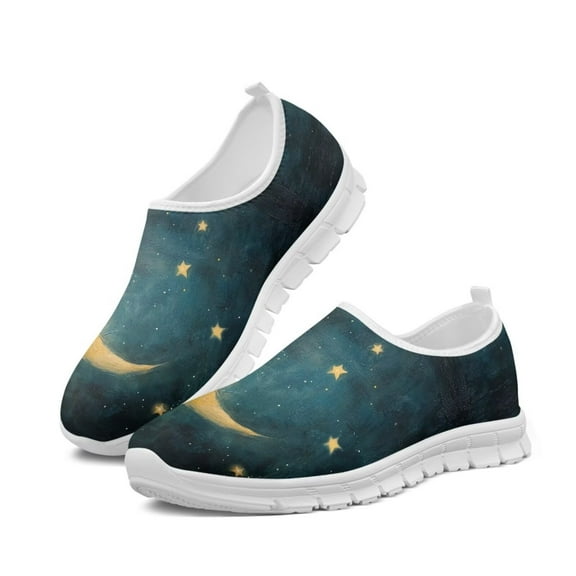 Whosucclay Women's Sneakers, Slip-on No Slip Shoes Suitable for: Walking, Running, Vacation Tennies, Moon Shoes