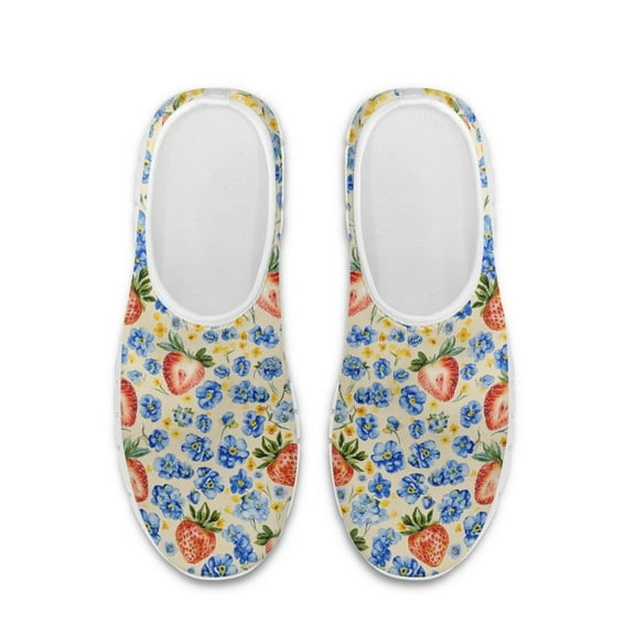 Whosucclay Women's Sneakers, Slip-on No Slip Shoes Suitable for: Walking, Running, Vacation Tennies, strawberry Shoes