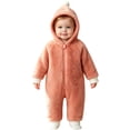 thumbnail image 1 of WhouRiu Baby Boys Casual Zip Up Romper Fall Winter Long Sleeve Solid Color Cute Warm Onesies 6-24 Months, 1 of 9