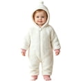 thumbnail image 1 of WhouRiu Baby Boys Casual Zip Up Romper Fall Winter Long Sleeve Solid Color Cute Warm Onesies 6-24 Months, 1 of 5