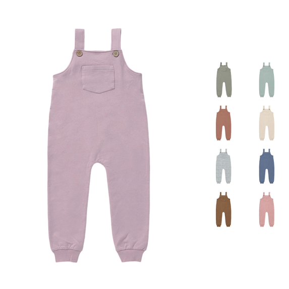 WhouRiu Baby Girls Casual Sleeveless Jumpsuits Solid Color Loose Overalls With Pockets Kids Summer Lightweight Breathable Cute Onesies,3-4 Years