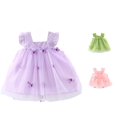 thumbnail image 1 of WhouRiu Baby Girls Summer Sleeveless Dress Butterfly Graphic Flutter Sleeve Birthday Party Dresses Kids Comfortable Cute Sundress,6-12 Months, 1 of 4