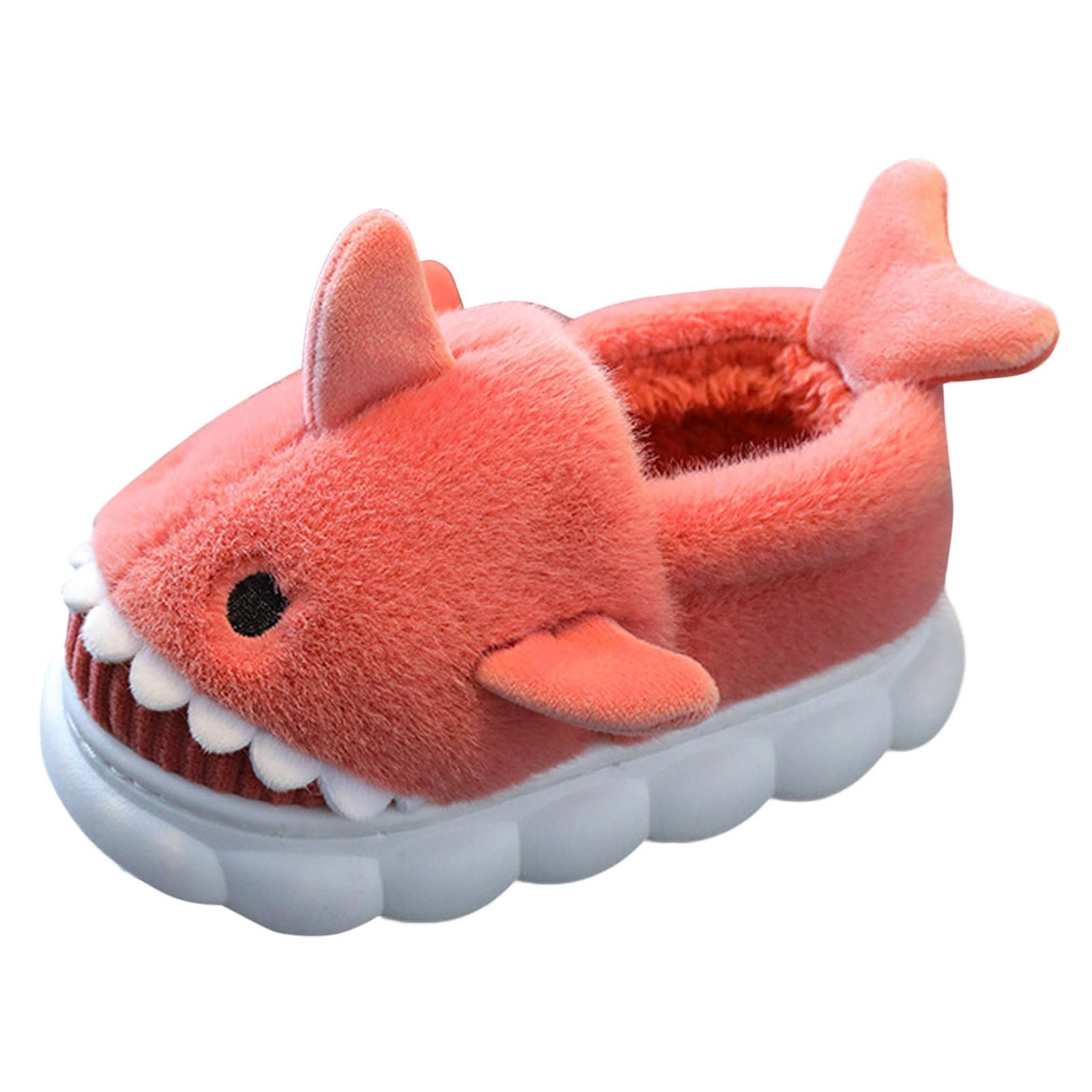 WhouRiu Big Boy Girl Cozy Slippers Cartoon Shark Warm Thick Scuff ...