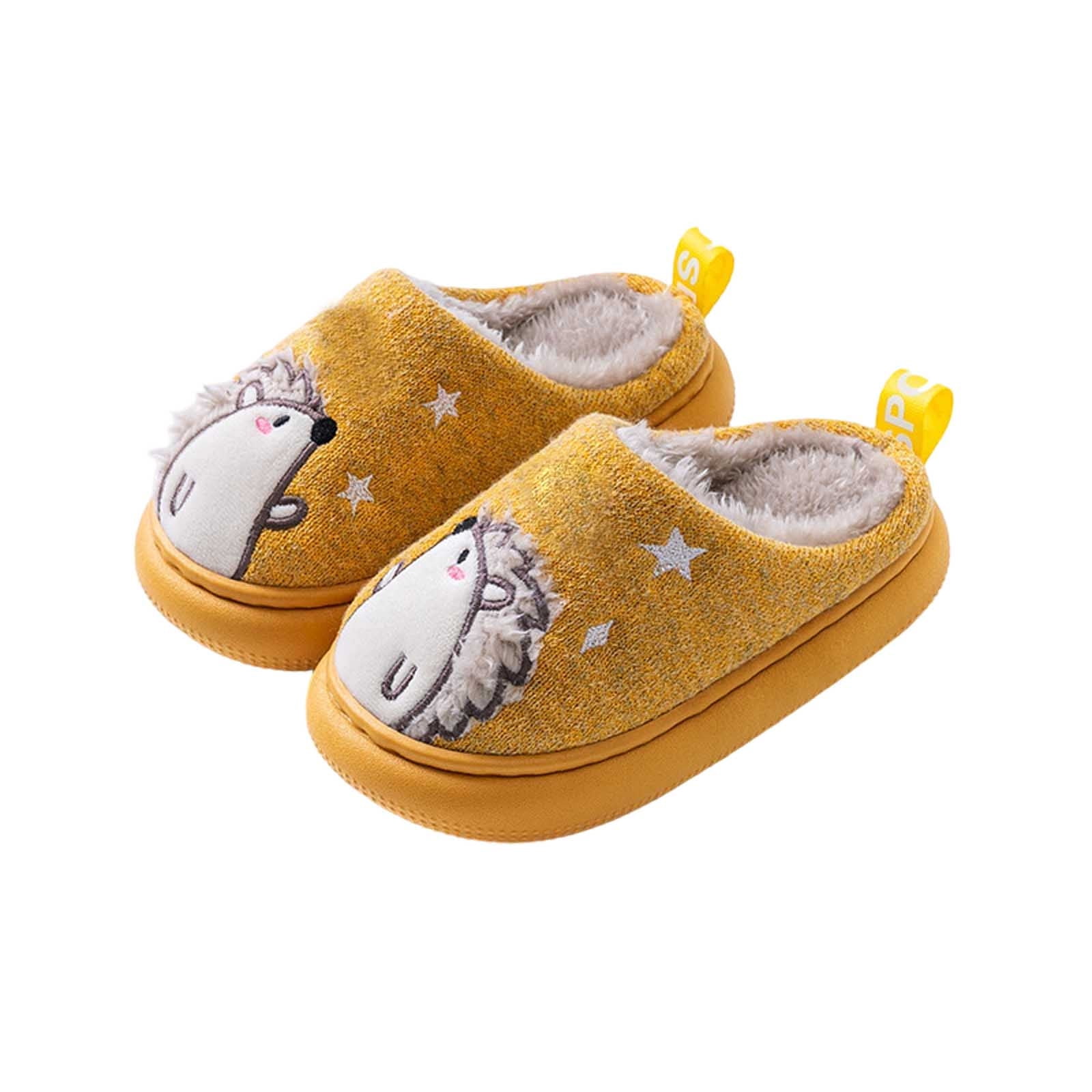 WhouRiu Big Boy Girl Slippers Cartoon Warm Scuff Slippers Children ...
