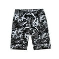 thumbnail image 1 of WhouRiu Big Boys' Shorts Drawstring Elastic Waist Trendy Prints Shorts Child Summer Swimwear Half Pants Gray,Sizes 9-10, 1 of 3