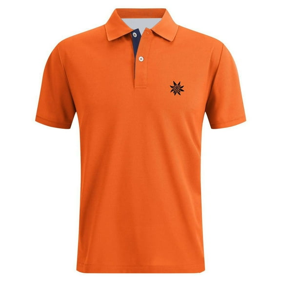 WhouRiu Big Boys Tshirts Short Sleeve Button Polo T Shirts Children Summer Casual Active T Shirt Orange,Sizes 9-10