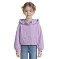 thumbnail image 1 of WhouRiu Big Girl Jacket Solid Zipper Hooded Crop Jackets Children Lightweight Windproof Fall Outwear Jackets Purple,Sized 7-8, 1 of 6