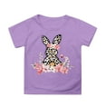 thumbnail image 1 of WhouRiu Big Girl T Shirts Easter Bunny Short Sleeve Tee Tops Child Fashion Holiday Tshirts Purple,Sizes 12-13, 1 of 3