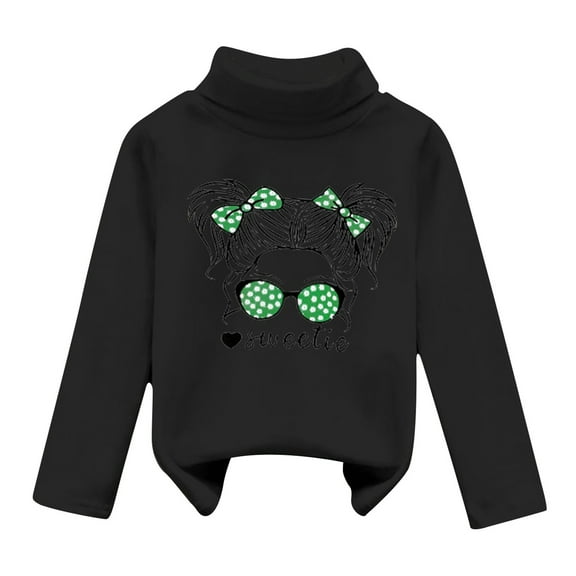 WhouRiu Big Girl T Shirts High Collar Long Sleeve Shirts Kids Warm Velvet Soft Under Tops Yellow,Sizes 9-10