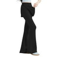 thumbnail image 1 of WhouRiu Big Girl's Pants High Waist Flare Leggings Two Piece Stretchy Athletic Yoga Bottoms Pants for Teen Black,Size 12-13 Y, 1 of 5