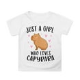 thumbnail image 1 of WhouRiu Big Girl's Tshirt Short Sleeve Capybara Print Casual Tee Shirt Kids Soft Loose Athletic Casual T Shirts White,Sized 10-11, 1 of 3