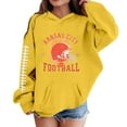 thumbnail image 1 of WhouRiu Big Girls Hoodies and Sweatshirts Long Sleeve Baseball Print Pullover Outerwear Hooded Tops Yellow,Sizes 9-10, 1 of 3