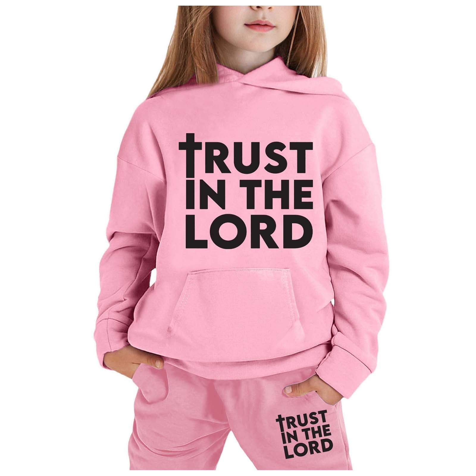 WhouRiu Big Girls Outfits Letter Print Long Sleeve Hoodie Top Pants ...