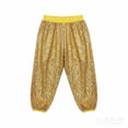 thumbnail image 1 of WhouRiu Big Girls' Pants Glitter Sequin Cargo Jogger with Elastic Waist Children Dance Performance Hop Party Pants Yellow,Size 7-8 Y, 1 of 3