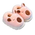 thumbnail image 1 of WhouRiu Big Girls' Slippers Lined Capybara Fuzzy Warm Shoes Children Winter Indoor Outdoor Scuff Slippers Pink Big Kids14, 1 of 2