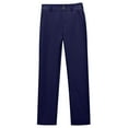 thumbnail image 1 of WhouRiu Big Girls' Uniform Pants Flat Front High Waist Straight Leg Trousers Child School Stretchy Sports Pants Blue,Sized 13-14, 1 of 4