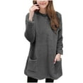 thumbnail image 1 of WhouRiu Big Girls Winter Coat Flannel Warm Pullover Lined Coat Child Classic Soft Comfy Autumn Winter Coats Gray,Sized 13-14, 1 of 2