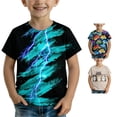 thumbnail image 1 of WhouRiu Boys Cartoon Graphic Tees Kids Back To School Short Sleeve Crew Neck Tshirt Comfortable Cute Casual Summer T Shirts,6-7 Years, 1 of 4