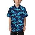 thumbnail image 1 of WhouRiu Boys Casual Cartoon Graphic Shirts Short Sleeve Button Down Shirts Kids Fashion Comfortable Cute Summer Tops,6-7 Years, 1 of 5