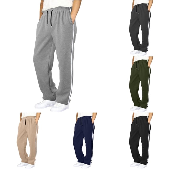 WhouRiu Boys Casual Jogger Pants Drawstring Waist Loose Fit Solid Color Sweatpants Kids Comfortable Everyday Trousers With Pockets,5-6 Years