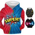 thumbnail image 1 of WhouRiu Boys Girls Fashion Graphic Hooded Sweatshirts Kids Unisex Casual Autumn Pullover Hoodies, 1 of 3
