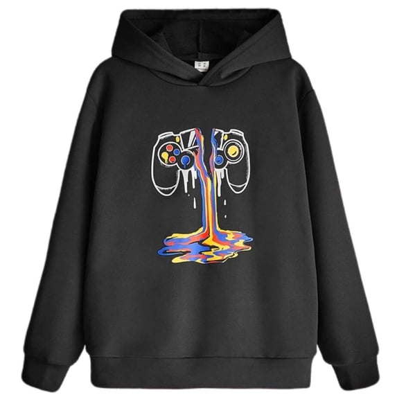 WhouRiu Boys Girls Fashion Graphic Hooded Sweatshirts Kids Unisex Casual Autumn Pullover Hoodies
