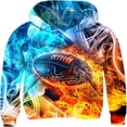 thumbnail image 1 of WhouRiu Boys Girls Fashion Graphic Hoodie Kids Unisex Long Sleeve Hooded Pullover With Pockets Autumn Winter Cozy Everyday Sweatshirts,4-5 Years, 1 of 2