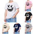 thumbnail image 1 of WhouRiu Boys Girls Fashion Graphic Tees Kids Unisex Short Sleeve Crew Neck Tshirt Comfortable Cute Casual Summer T Shirts,10-11 Years, 1 of 4