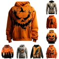 thumbnail image 1 of WhouRiu Boys Girls Halloween Graphic Pullover Hoodies Kids Unisex Autumn Hooded Sweatshirt, 1 of 6
