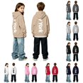 thumbnail image 1 of WhouRiu Boys Girls Letter Graphic Hoodie Kids Unisex Long Sleeve Hooded Pullover With Pockets Autumn Winter Soft Cozy Sweatshirts,5-6 Years, 1 of 8