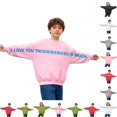 thumbnail image 1 of WhouRiu Boys Girls Letter Print Sweatshirts Kids Unisex Autumn Casual Fashion Crew Neck Pullover, 1 of 6