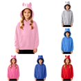 thumbnail image 1 of WhouRiu Boys Girls Solid Color Hoodie Kids Unisex Long Sleeve Hooded Pullover With Pockets Autumn Winter Cozy Soft Sweatshirts,7-8 Years, 1 of 4