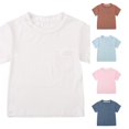 thumbnail image 1 of WhouRiu Boys Girls Solid Color Tees Kids Unisex Short Sleeve Crew Neck Baby Tshirt Comfortable Cute Casual Summer T Shirts,0-3 Months, 1 of 4