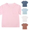 thumbnail image 1 of WhouRiu Boys Girls Solid Color Tees Kids Unisex Short Sleeve Crew Neck Baby Tshirt Comfortable Cute Casual Summer T Shirts,3-6 Months, 1 of 4