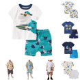 thumbnail image 1 of WhouRiu Boys Girls Summer Outfits Kids Unisex Short Sleeve Graphic Tees And Shorts Sets Casual Wear, 1 of 9