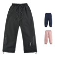 thumbnail image 1 of WhouRiu Boys Girls Windproof Joggers Pants Unisex Solid Color Elastic Waist Loose Sweatpants Kids Outdoor Comfortable Versatile Trousers,12-13 Years, 1 of 9