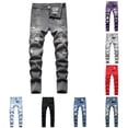 thumbnail image 1 of WhouRiu Boys Ripped Pants Casual Distressed Jeans Kids Everyday Trousers With Pockets 3-16 Years, 1 of 9