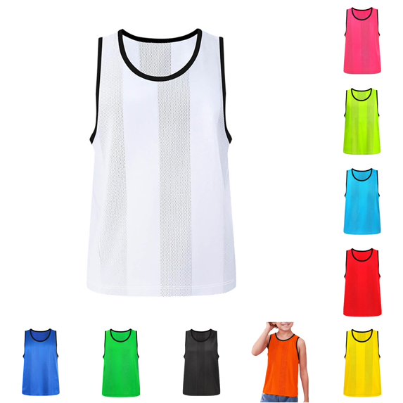WhouRiu Boys Solid Color Athletic Tank Tops Kids Sleeveless Crew Neck Sports Shirts Comfortable Cute Summer Tops,10-15 Years