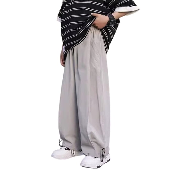 WhouRiu Boys Summer Pants Elastic Waist Loose Fit Casual Trousers Kids Comfortable Lightweight Breathable Everyday Wear,13-14 Years