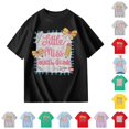 thumbnail image 1 of WhouRiu Girls Back To School T Shirts Short Sleeve Crew Neck Cartoon Graphic Tees Kids Comfortable Cute Casual Tshirt,3-4 Years, 1 of 7