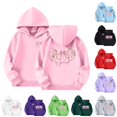 thumbnail image 1 of WhouRiu Girls Cartoon Graphic Hoodies Kids Long Sleeve Hooded Pullover Autumn Winter Cute Cozy Casual Sweatshirts With Pockets,5-6 Years, 1 of 6