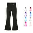 thumbnail image 1 of WhouRiu Girls Casual Flared Pants Back To School Heart Graphic Elastic Waist Trousers Kids Comfortable Cute Everyday Wear,6-7 Years, 1 of 4
